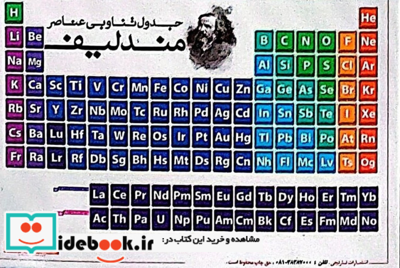 کارت جیبی جدول تناوبی مندلیف گلاسه