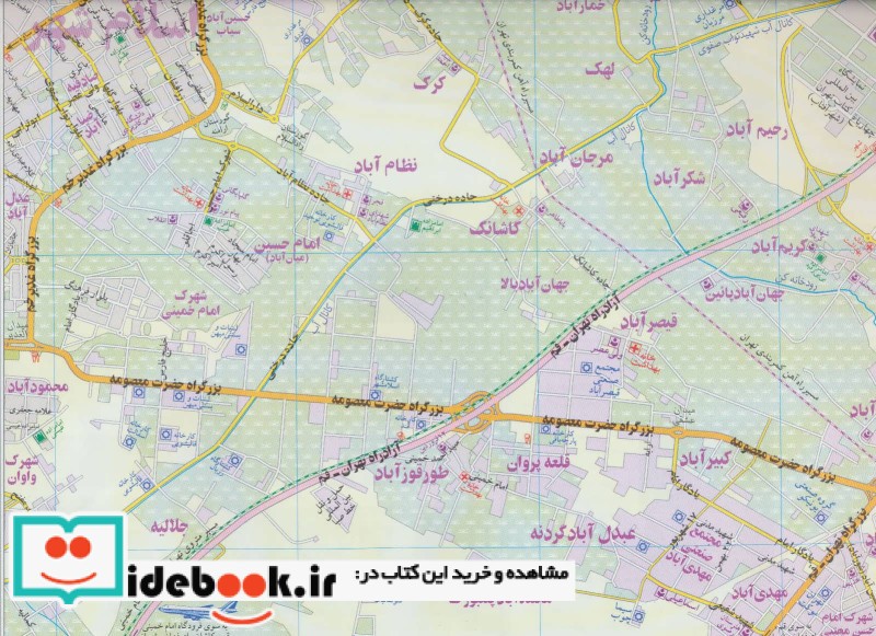 نقشه گردشگری شهر تهران 1398