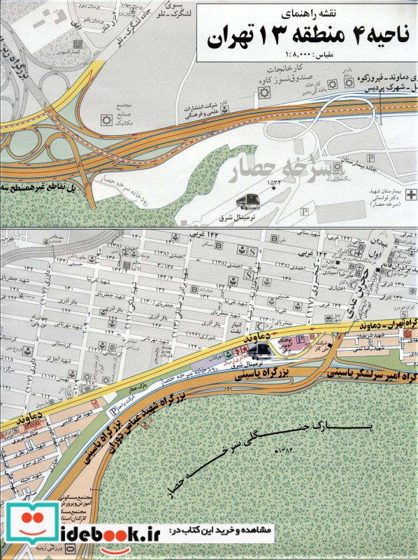 نقشه راهنمای منطقه13 تهران کد 313