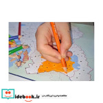 نقشه آموزشی تقسیمات ایران 5070 گنگ رنگ آمیزی