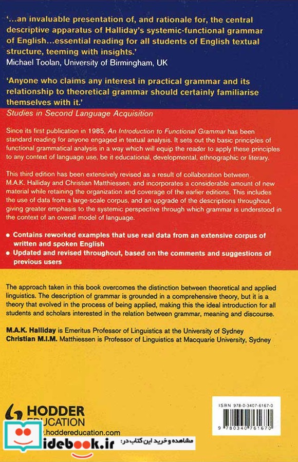 An Introduction to Functional Grammar 3rd
