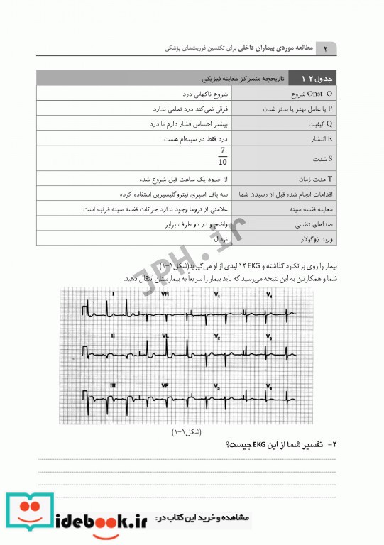 مطالعه موردی بیماران داخلی برای فوریت های پزشکی