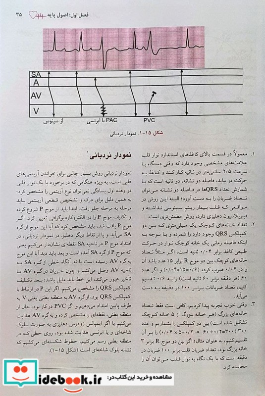 اطلس الکتروکاردیوگرافی قارونی ویرایش نهم