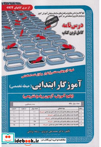 نمونه آزمونهای استخدامی آموزگار ابتدایی حیطه تخصصی