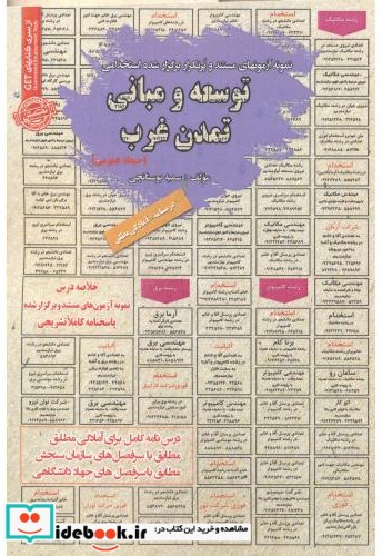 آزمون استخدامی توسعه و مبانی تمدن غرب حیطه عمومی