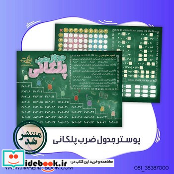 پوستر وایت بردی جدول ضرب پلکانی A4 گلاسه