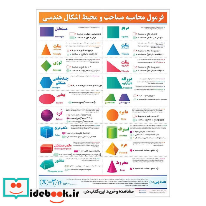 فرمول محاسبه اشکال هندسی5070 وایت بردی