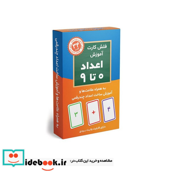 فلش کارت آموزش اعداد 0 تا 9