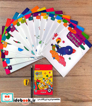  مجموعه 15 کتاب کودک همراه مداد رنگی 12 رنگ مداد طراحی و تراش