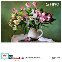 پازل شیشه ای استینو 1000 تکه طرح گل کد 16102 باجعبه ایران فردا