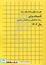 فهرست بهای تاسیسات برقی 1404